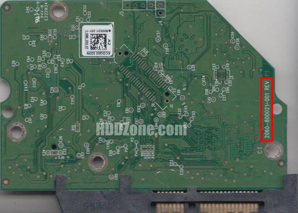 2060-800021-001 WD Hårddisk Kretskort PCB Kontrollerkort Styrkort