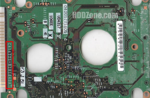 CA26325-B18104BA Fujitsu Hårddisk Kretskort PCB Kontrollerkort Styrkort