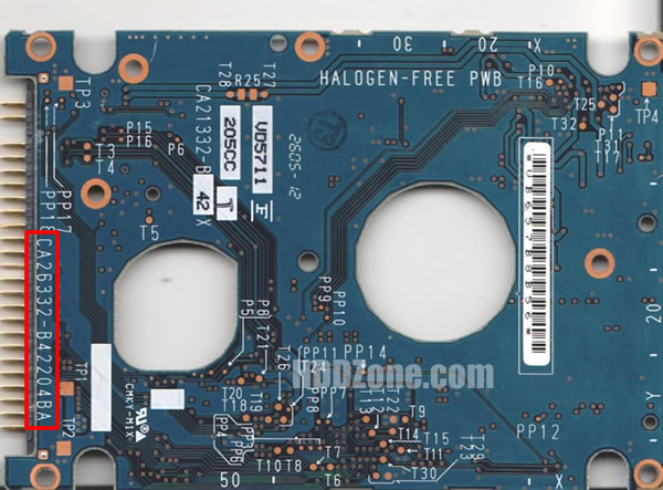 CA26332-B42204BA Fujitsu Hårddisk Kretskort PCB Kontrollerkort Styrkort